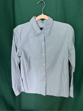 Vintage GAP Women’s Blue Check Button-Up Shirt
